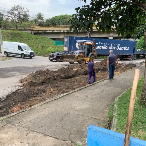 Prefeitura de BM revitaliza saída da ponte que liga os bairros Boa Sorte, São Luiz e Nova Esperança